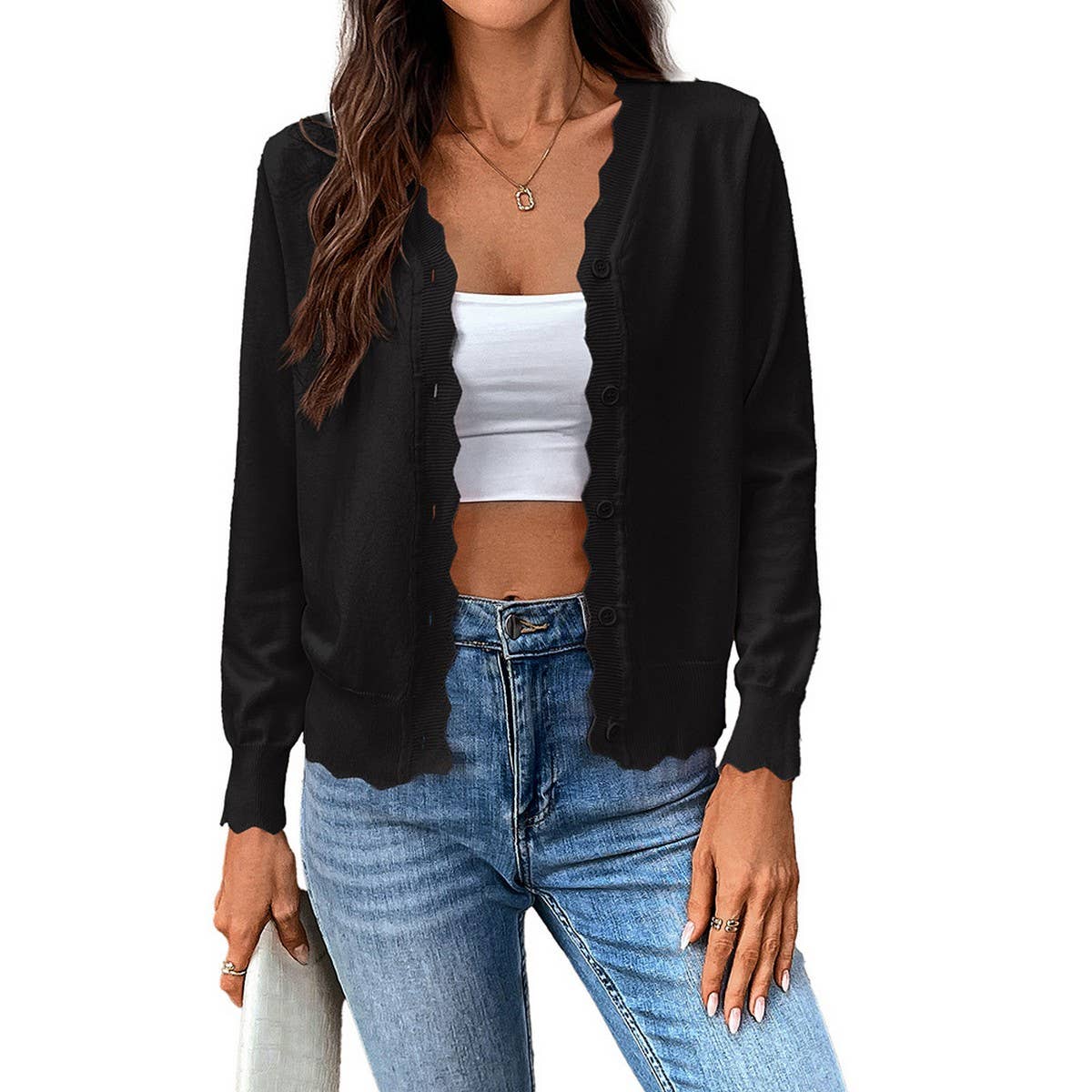 Lightweight V-Neck Knit Cardigan (S-XL)