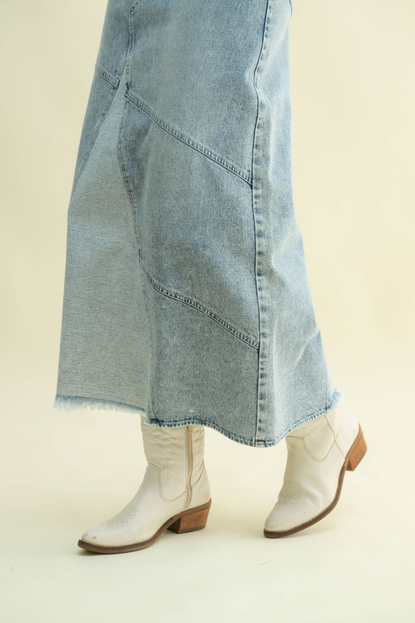 The Malloree Maxi Denim Skirt (S-L)