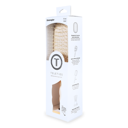 TELETIES - Detangler Hair Brush for Fine Hair - Tan
