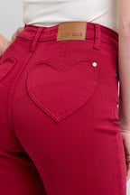 Judy Blue Heart Shaped Back Pockets High Waisted 90's Straight Jeans