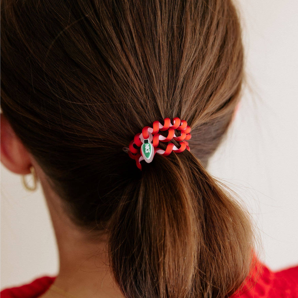 TELETIES - Spiral Hair Coils | Small | Naughty or Nice Hair Ties