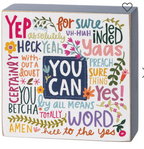 Mini Block Signs (multiple sayings)