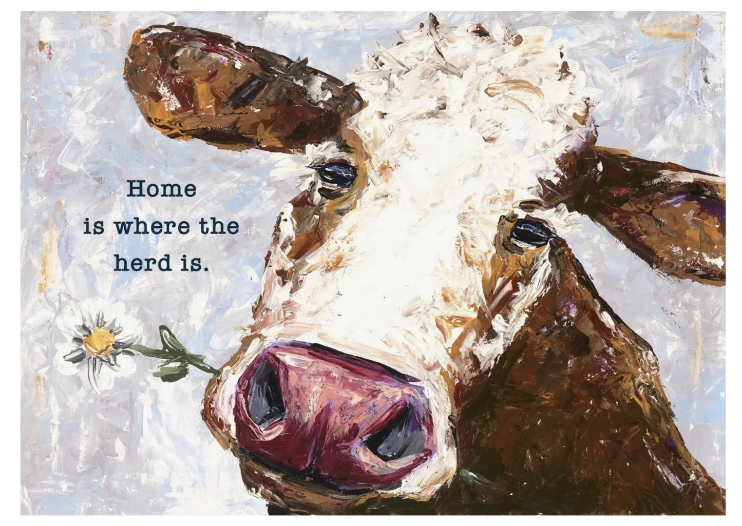 Glory Haus-Home is Where the Herd is Cow Canvas