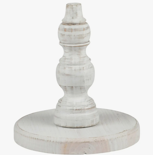 Glory Haus-White Painted Wood Base for Toppers