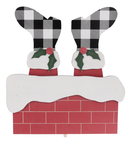 SALE! Glory Haus-Santa Down The Chimney Topper