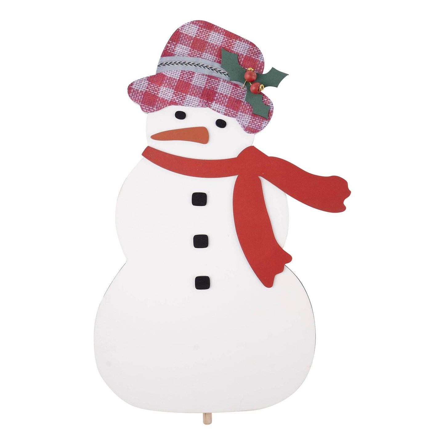 Glory Haus-Snowman With Holly Hat Topper
